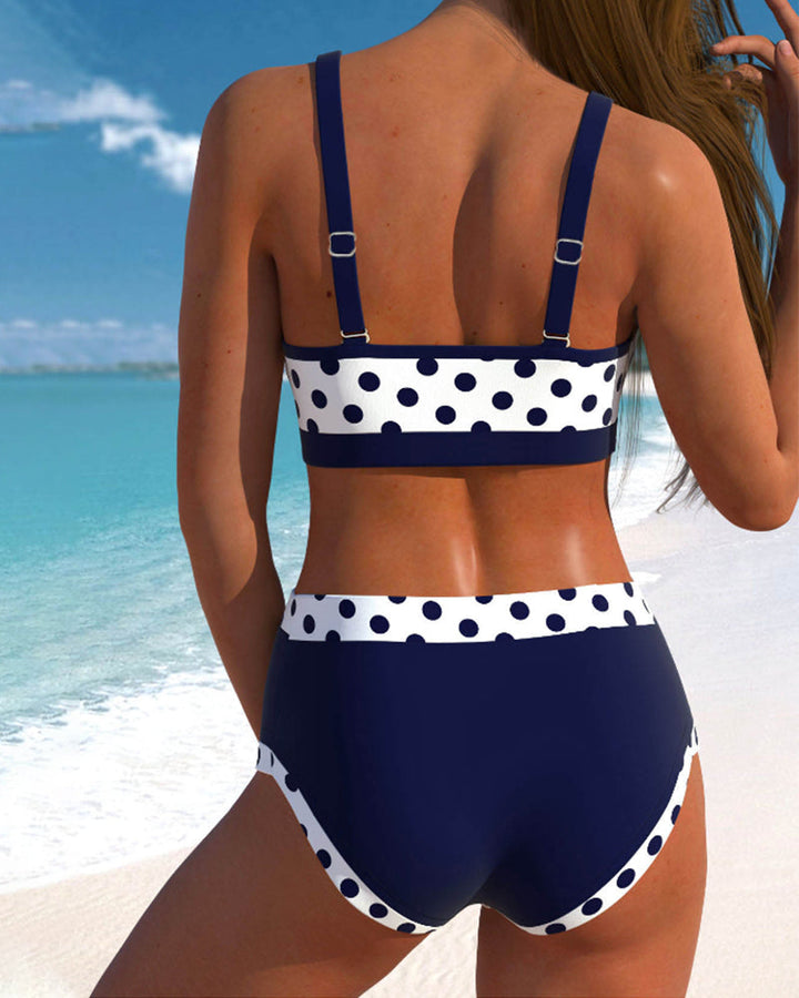 Asunción | Bikini de cintura alta con diseño patchwork