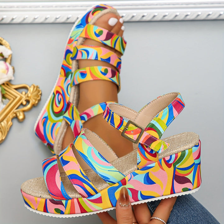 Esther | Sandalias de plataforma con tira en el tobillo