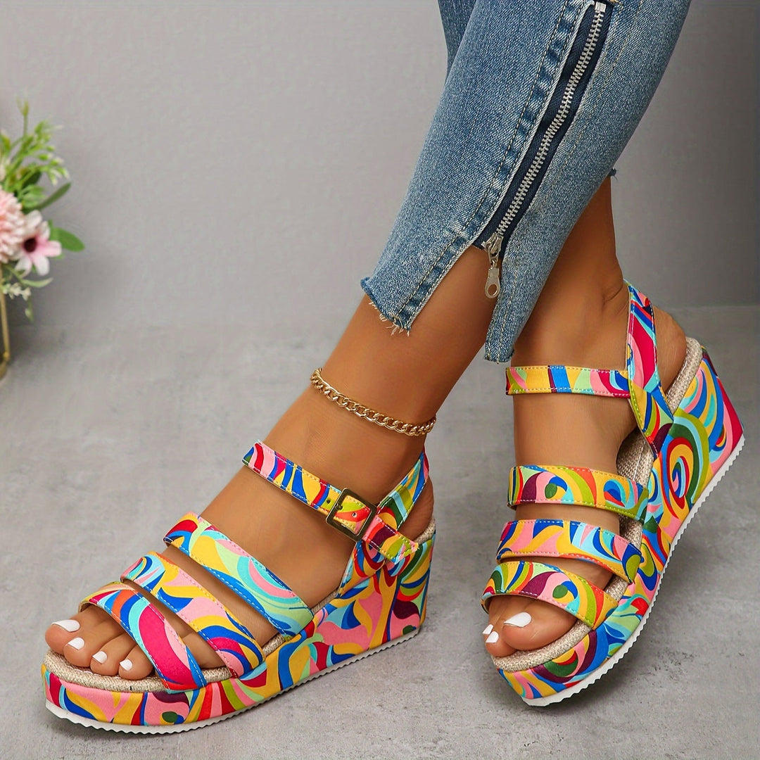 Esther | Sandalias de plataforma con tira en el tobillo