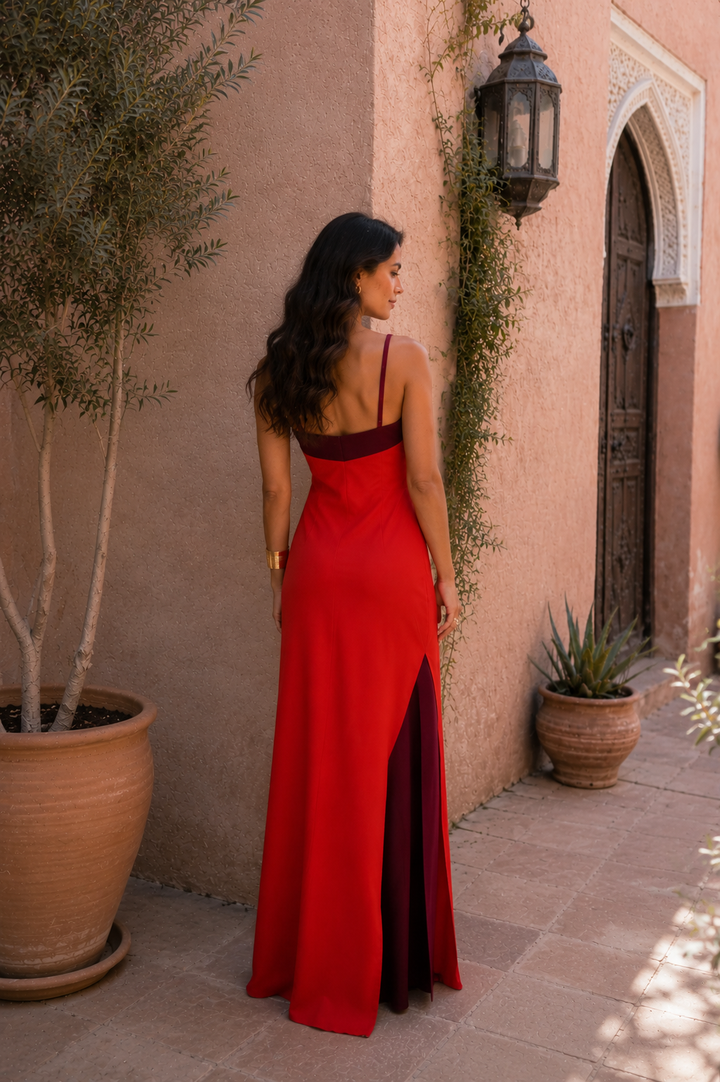 Nora | Vestido Halter Largo Elegante
