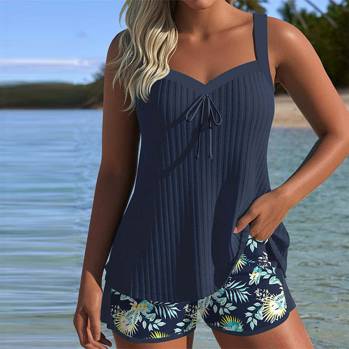 Inmaculada | Tankini a rayas con braguita de dos piezas