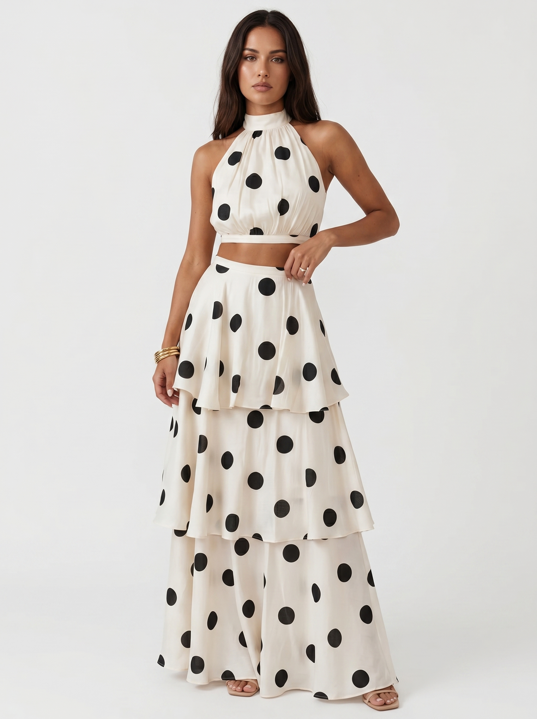 Ana | Conjunto Top Falda de Lunares