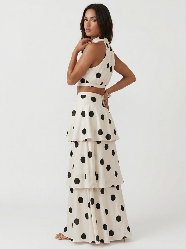 Ana | Conjunto Top Falda de Lunares