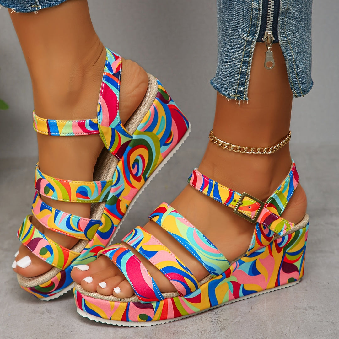 Esther | Sandalias de plataforma con tira en el tobillo