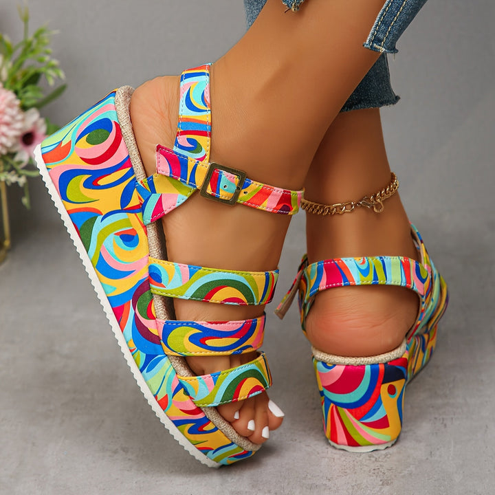 Esther | Sandalias de plataforma con tira en el tobillo